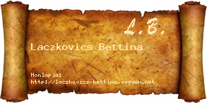 Laczkovics Bettina névjegykártya